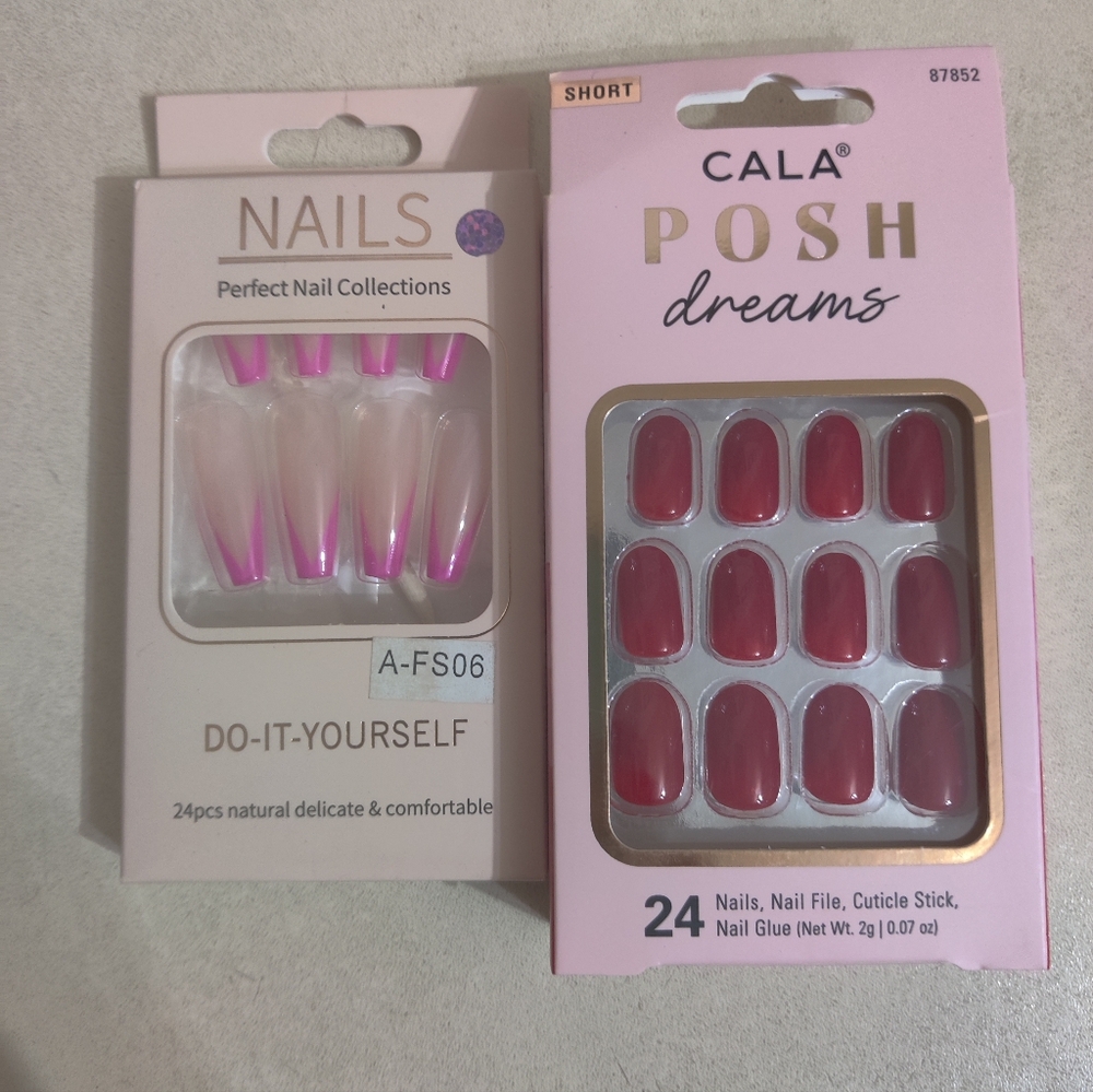 2x False Press On Nails